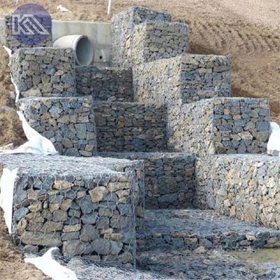 Customized 2 X 1 X 1 m Gabion Box Wire Mesh Netting for Flood Control Project with ISO EU CE Certificates