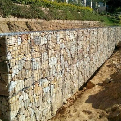 Durable Flood Control Gabion Fence Baskets 50x200mm Mesh 5.0mm Thickness Welded Gabion Box Retaining Walls