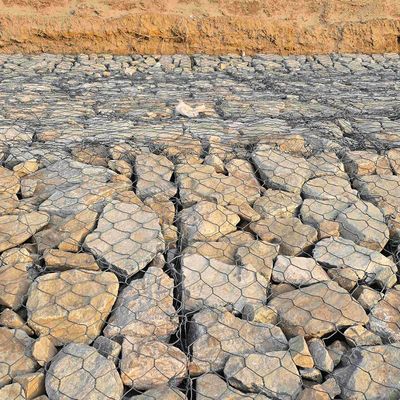 Custom-Sized Galvanized Gabion Mesh Anti Corrosion Stone Cage Netting For Construction