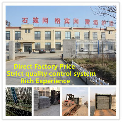 Anti Rust Woven Gabion Baskets 1x1x2m Stone Filled Rock Protection For Lake Slope Protection Works