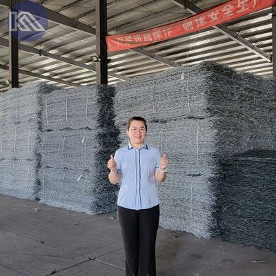 80x100mm 3x1x1m Hot Galvanized Gabion Boundary Retaining Wall Cages For Riverbank Protection In Africa
