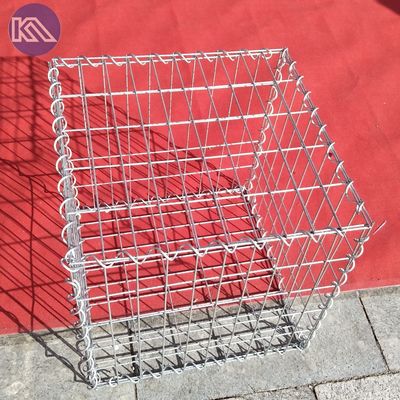 2m X 0.3m X 1m Durable Pre Made Gabion Baskets Galvanized Rock Filled