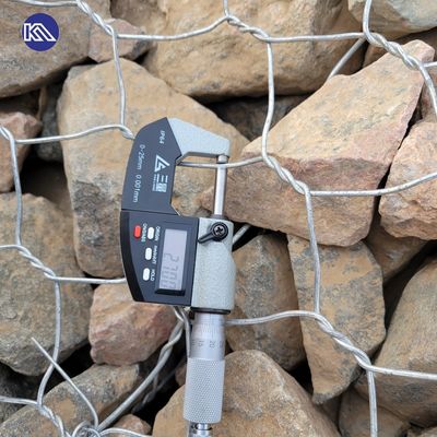 6*2*0.3m / 2.7mm / 80*100mm Galvanized PVC Coated Mesh Gabion Mattress Box for River Protection