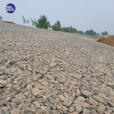 PVC Coated 3*1*0.5m / 5*2*0.3m Mesh Gabion Mattress Box With 60*80mm Mesh Hole for Bridge Construction