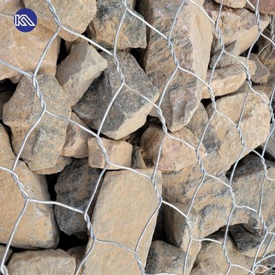 South America HDP Galvanized Iron Wire Mesh Gabion Box With Stone Cage for River Protection Retaining Wall