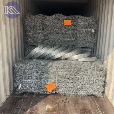 Galvanized Iron Wire Stone Gabion Wall Cages Hexagonal Hole Shape 60x80 Mm 80X100mm 100x120mm
