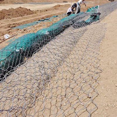 River Bank Protection Stranded Galvanized Rock Cage Woven Hexagonal Flood Stone Gabion Box
