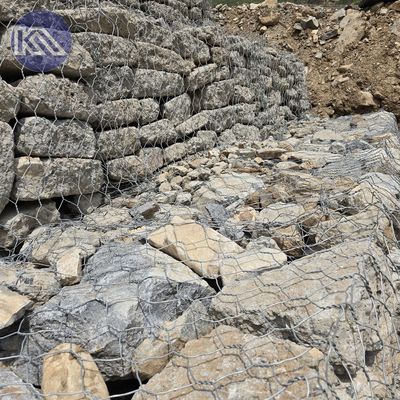 2*1*1m 80*100mm/100*120mm Gabions Basket Flood Control Galvanized Stone Filled Gabions Wall Protection Fence