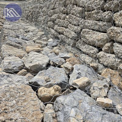2*1*1m 80*100mm/100*120mm Gabions Basket Flood Control Galvanized Stone Filled Gabions Wall Protection Fence