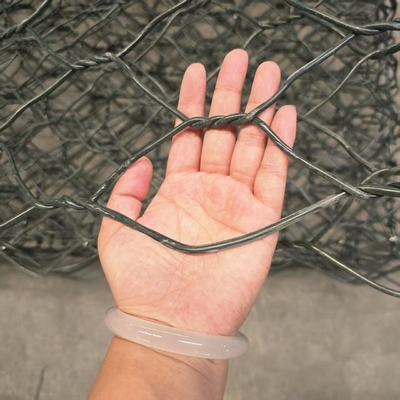 PVC Coated Galvanized Gabion Mesh Wall / 80x100 Gabbione Box For River And Canal Protection Wall
