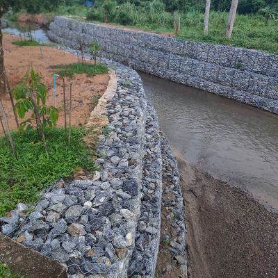 বোনা গ্যাবিয়ন গদি নদীর তীর ope াল স্থিতিশীলতা ভারী শুল্ক গ্যালভানাইজড ক্ষয় নিয়ন্ত্রণ