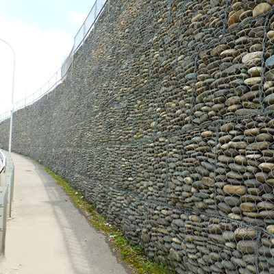 Woven Gabion Box Hydraulic Engineering Canal Lining Flexible Mesh Rock Filling