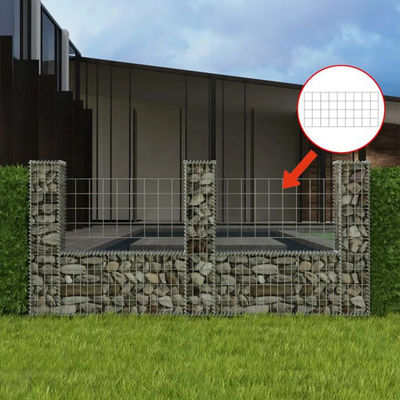 Hot Sale Galvanized Square Hole Welded Gabion Basket 2x1x1m for Retaining Walls