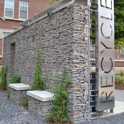 2m X 0.3m X 1m Durable Pre Made Gabion Baskets Galvanized Rock Filled
