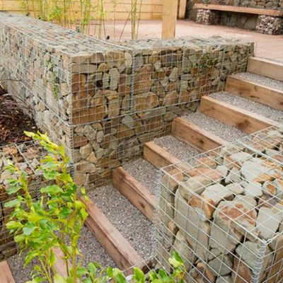 Welded Gabion Planter Contemporary Garden Art Rust Resistant Modular Design