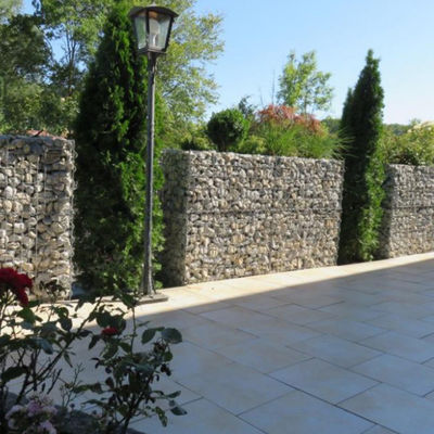 Gartengehäuse geschweißte Gabionbox Landschaftsgestaltung Gabion Dekorationswand Zink beschichtet CE ISO