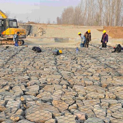 4*1*1M Bulk Order Woven Gabion Nets Rustproof Stone Cage Solutions For Roadside Embankments