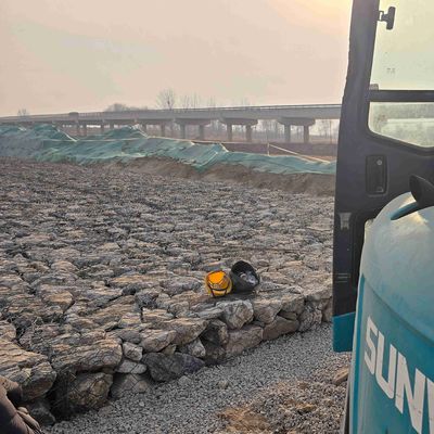 1*1*0.3m PVC Coated Gabion Mattress Flexible Woven Stone Cage with Hexagonal Holes for Coastal Projects