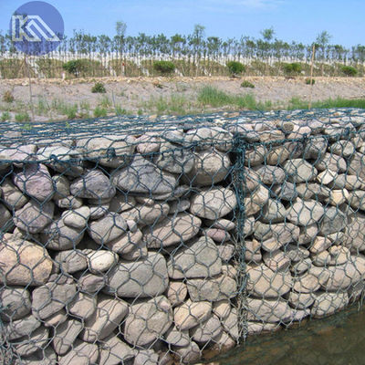 Anti Rust Woven Gabion Baskets 1x1x2m Stone Filled Rock Protection For Lake Slope Protection Works