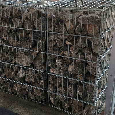 耐久性石ガビオン 壁バスケット メッシュ ガビオン ボックス 維持壁 50×50MM 100×50MM