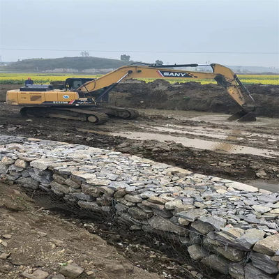 Stainless Steel  Woven gabion mattress Hydraulic Engineering Rockfall Barrier Heavy Duty Rustproof