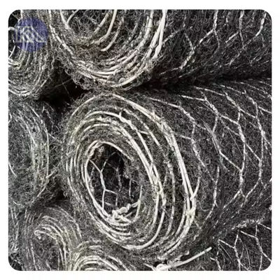 Galvanized Iron Wire Rockfall Netting Combination Of Geotextile Gabion Wire Mesh Erosion Control Geo Mat