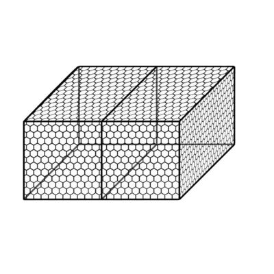 2x1x1m গ্যাবিয়ন রক ওয়াল খাঁচা 80mm*100mm নদী তীরে জন্য বোনা গ্যালভানাইজড গ্যাবিয়ন খাঁচা বক্স
