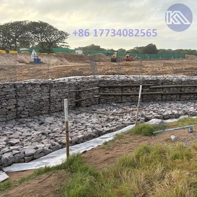 PVC Galvanized 60*80mm 80*100mm 100*120mm Mesh Hole Gabion Basket Retaining Wall For Earth Retention And Soil Erosion