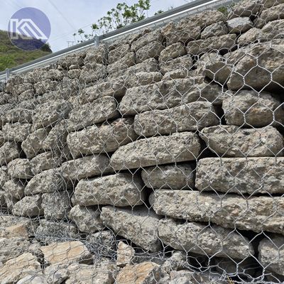 2*1*1m 80*100mm/100*120mm Gabions Basket Flood Control Galvanized Stone Filled Gabions Wall Protection Fence