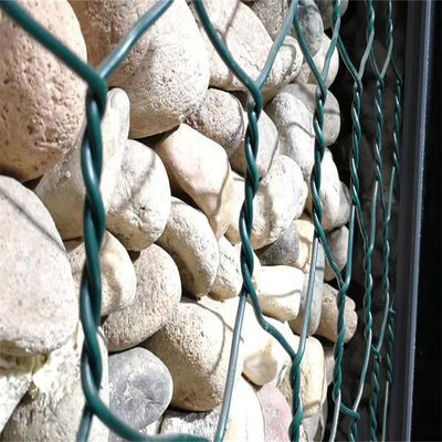 1m 1m 4m Galvanized Gabion Stone Boxes Gabion Retaining Wall  With ISO9001certificate