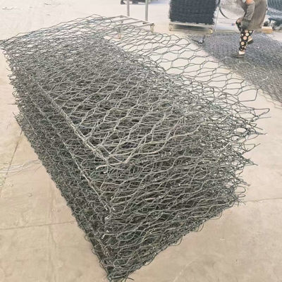 PVC Coated Galvanized Gabion Mesh Wall / 80x100 Gabbione Box For River And Canal Protection Wall
